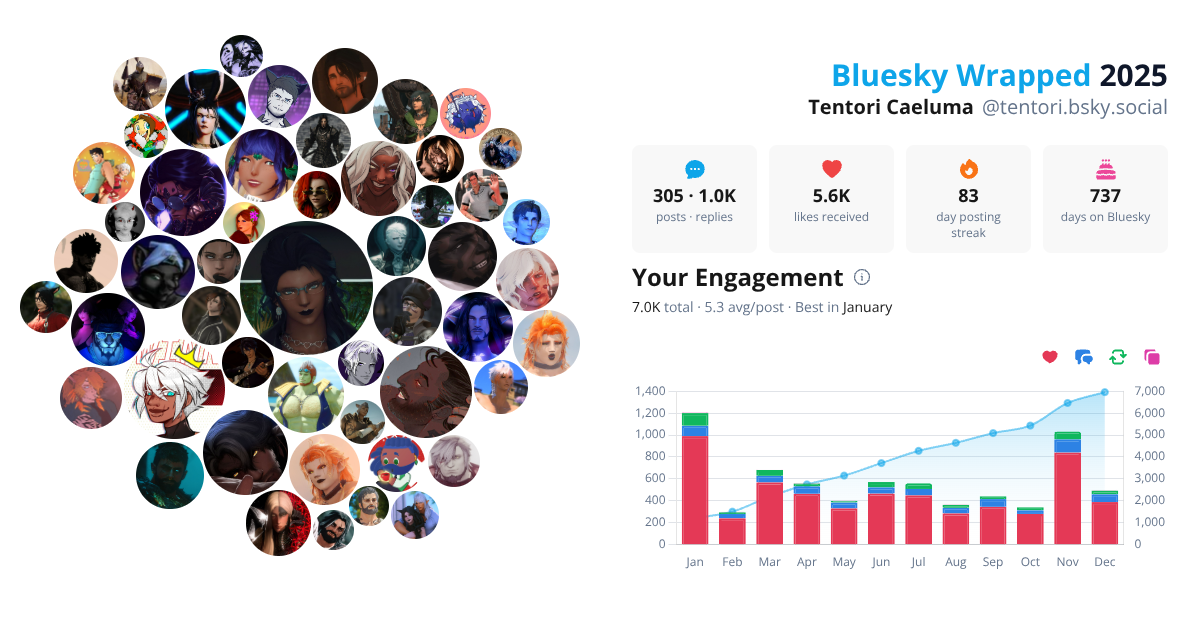 Your Bluesky Wrapped 2025 preview