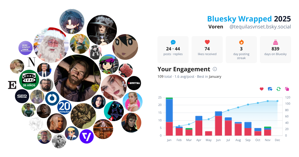 Your Bluesky Wrapped 2025 preview