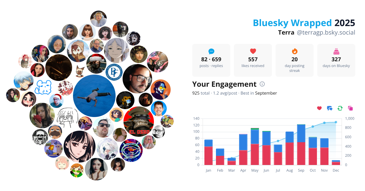 Your Bluesky Wrapped 2025 preview