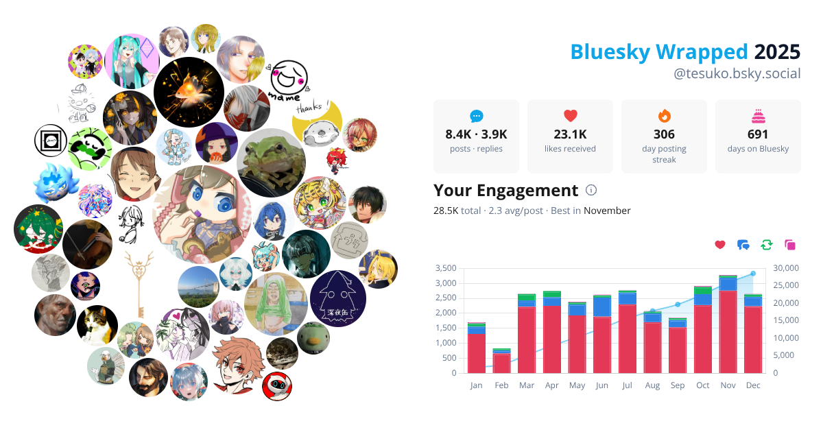 Your Bluesky Wrapped 2025 preview