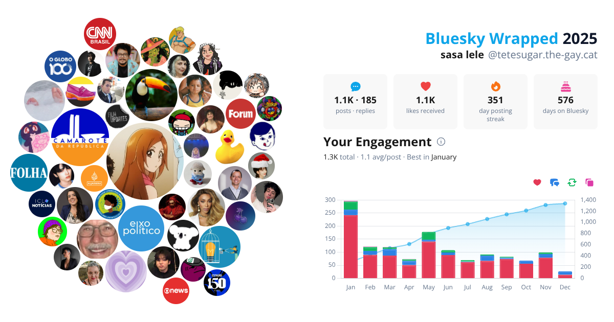 Your Bluesky Wrapped 2025 preview