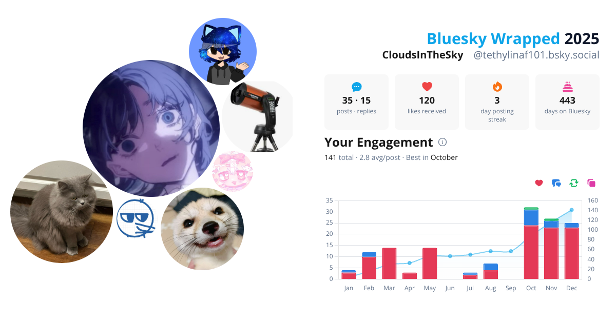 Your Bluesky Wrapped 2025 preview