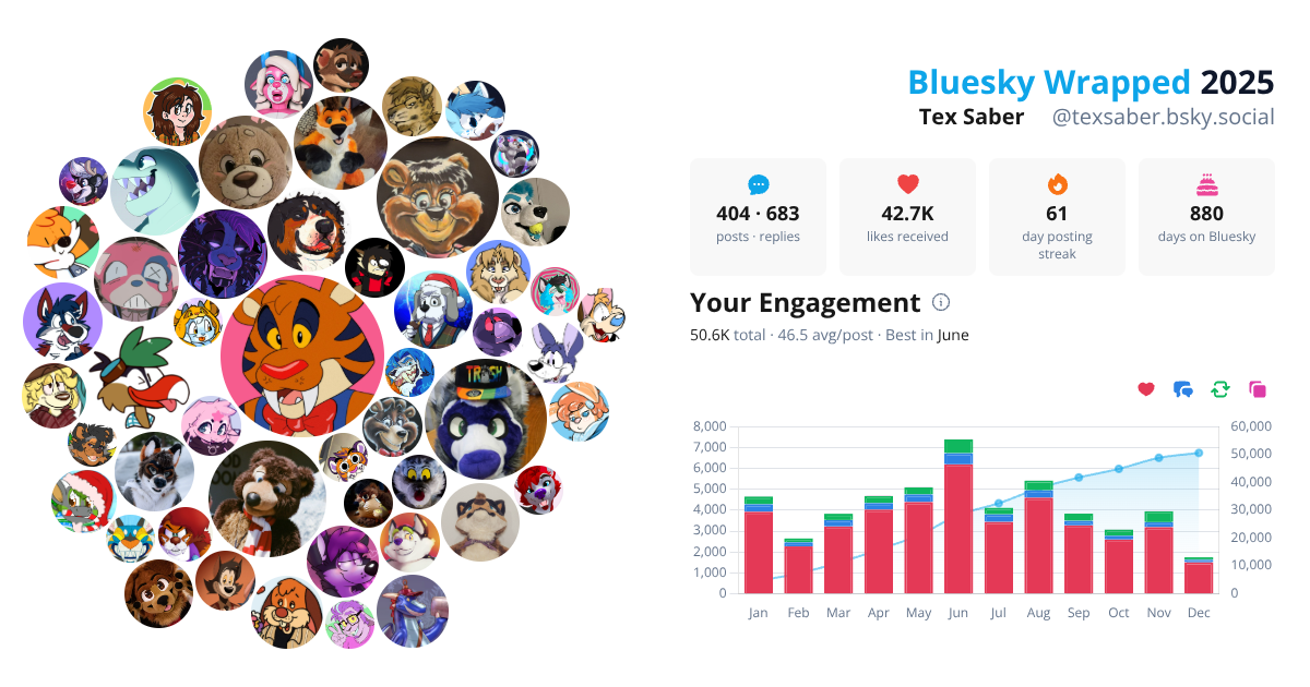 Your Bluesky Wrapped 2025 preview
