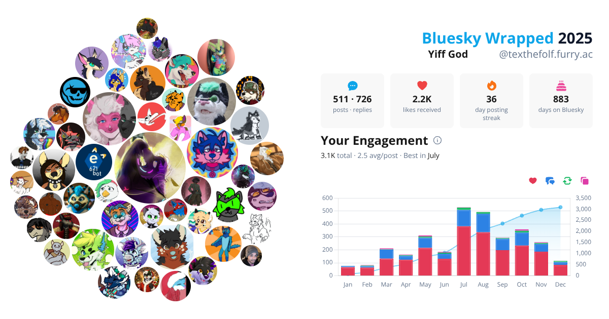 Your Bluesky Wrapped 2025 preview