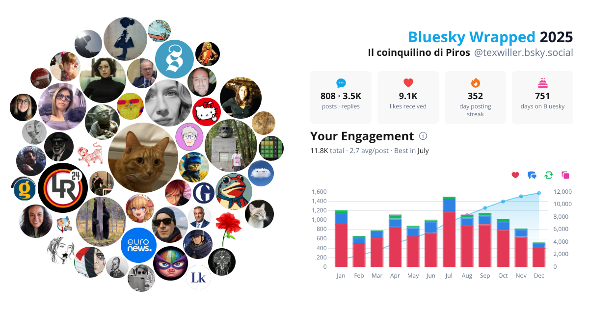 Your Bluesky Wrapped 2025 preview