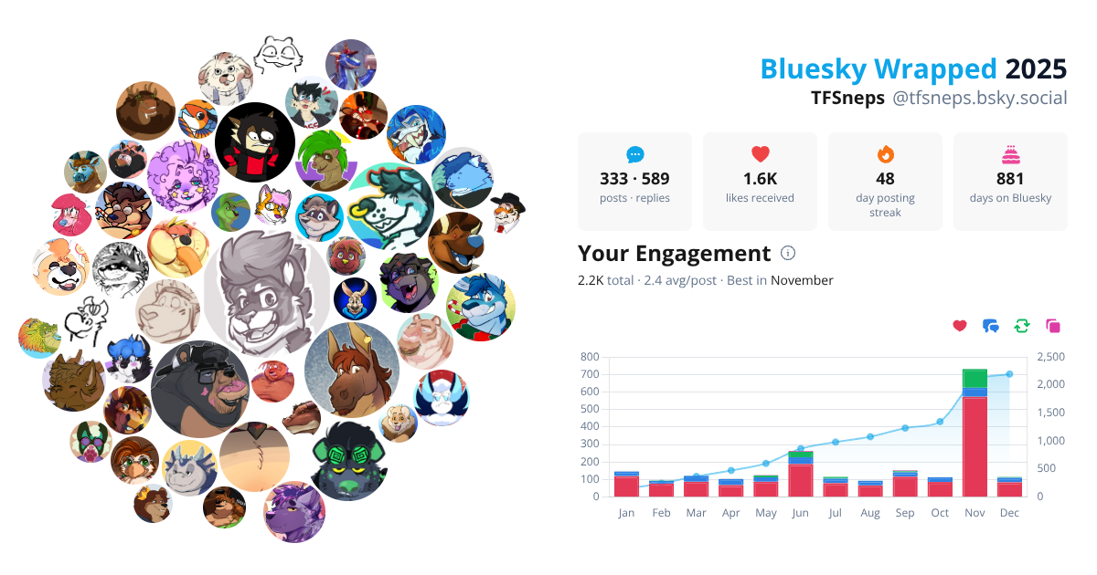 Your Bluesky Wrapped 2025 preview