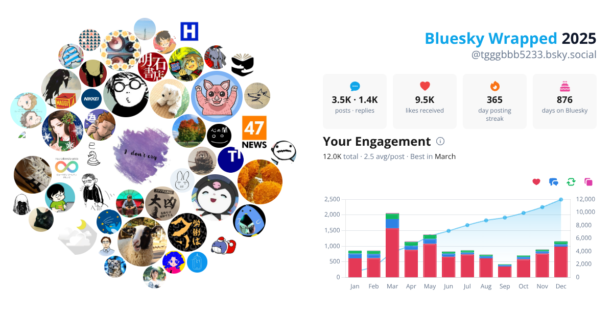 Your Bluesky Wrapped 2025 preview