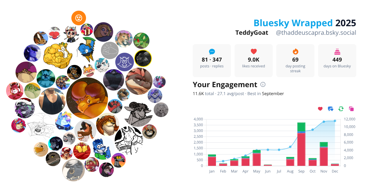 Your Bluesky Wrapped 2025 preview