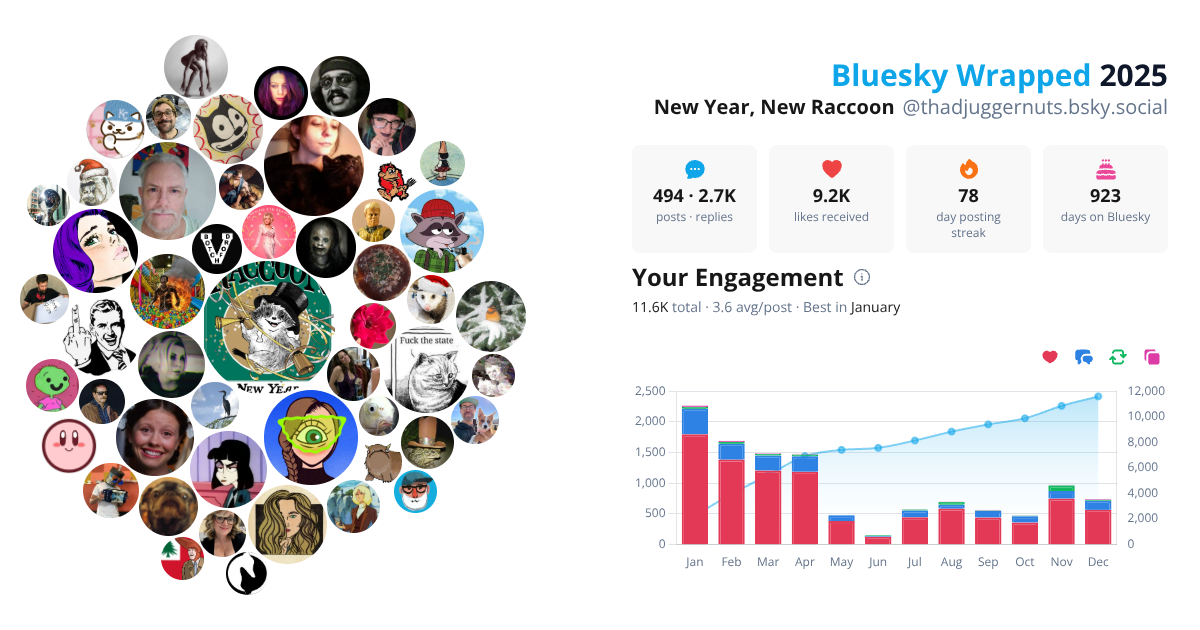 Your Bluesky Wrapped 2025 preview