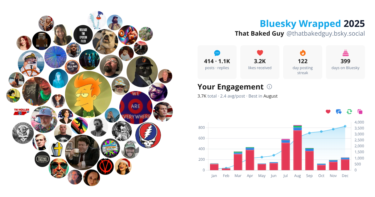 Your Bluesky Wrapped 2025 preview