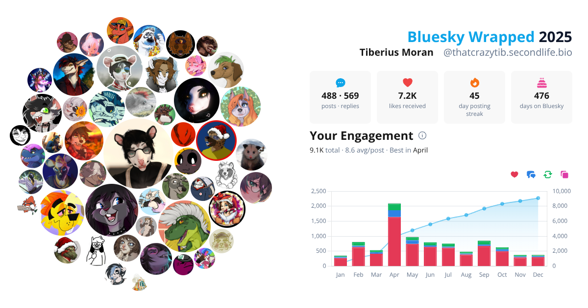Your Bluesky Wrapped 2025 preview