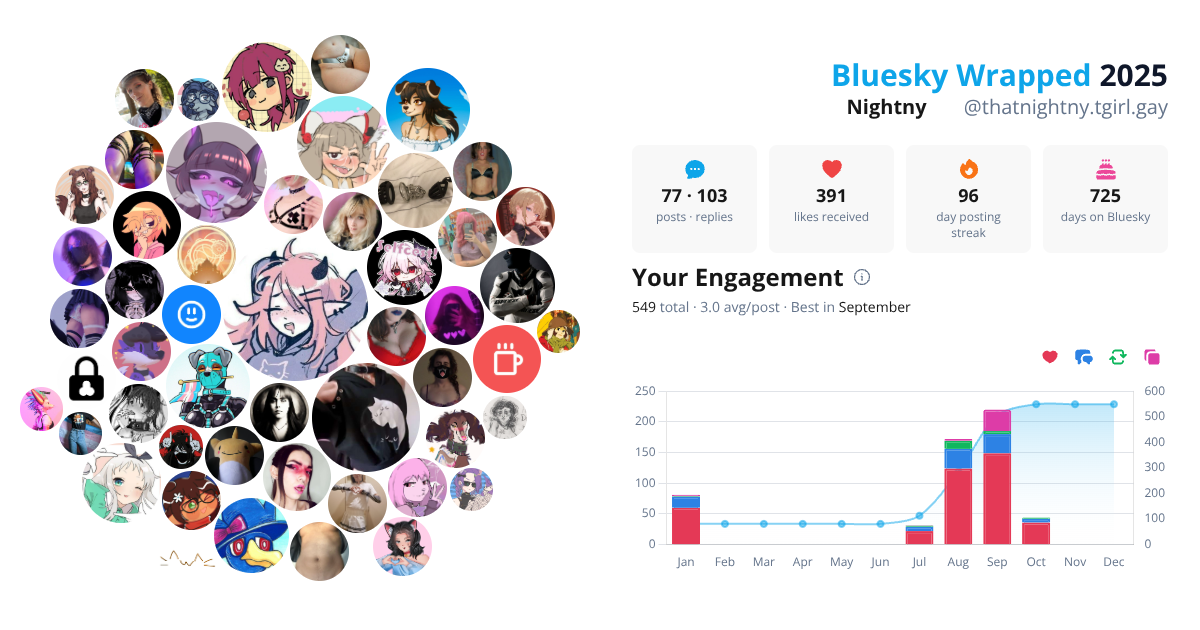 Your Bluesky Wrapped 2025 preview