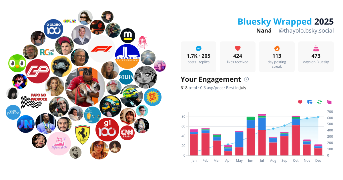 Your Bluesky Wrapped 2025 preview