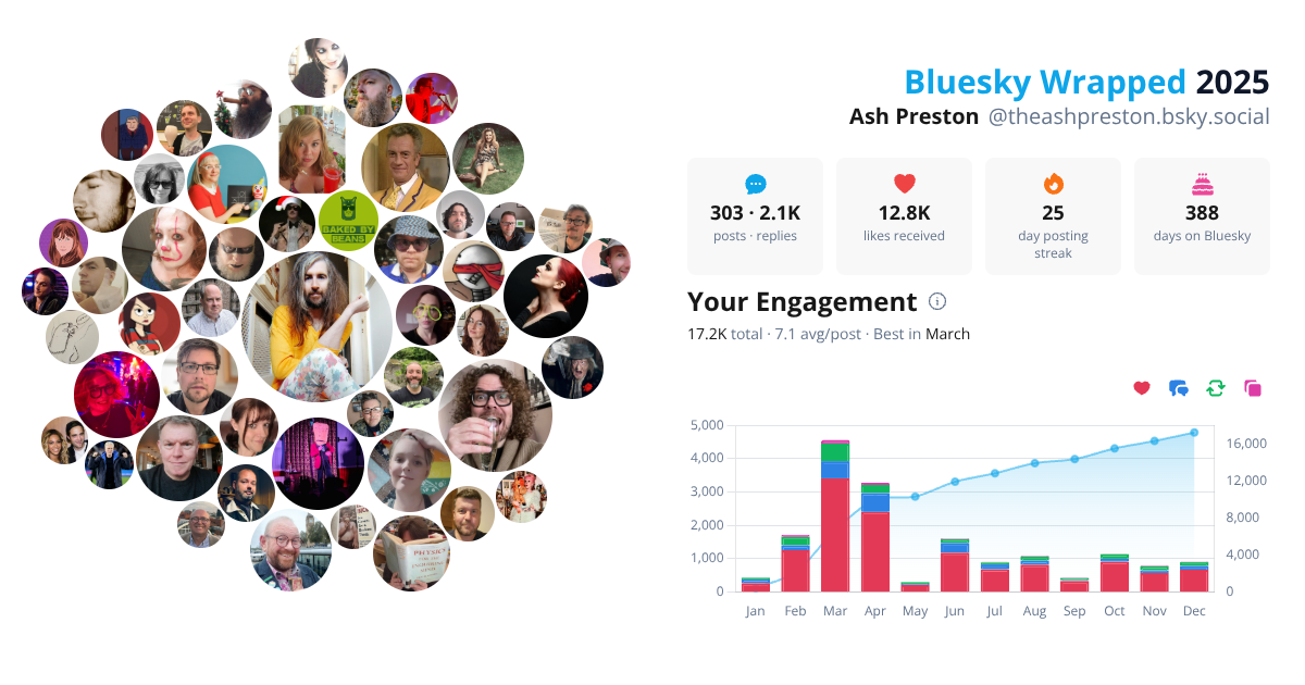 Your Bluesky Wrapped 2025 preview