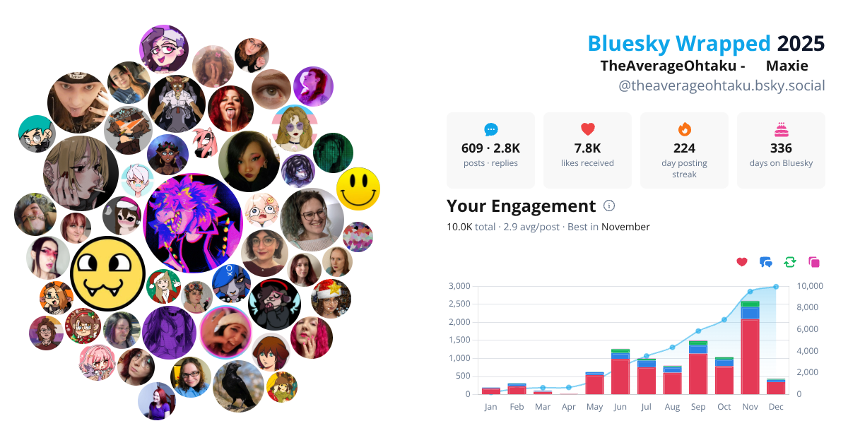 Your Bluesky Wrapped 2025 preview