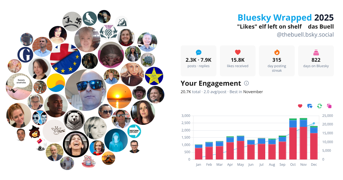 Your Bluesky Wrapped 2025 preview