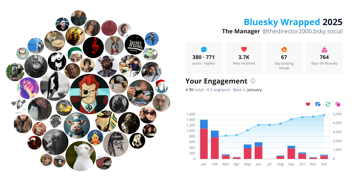 Your Bluesky Wrapped 2025 preview