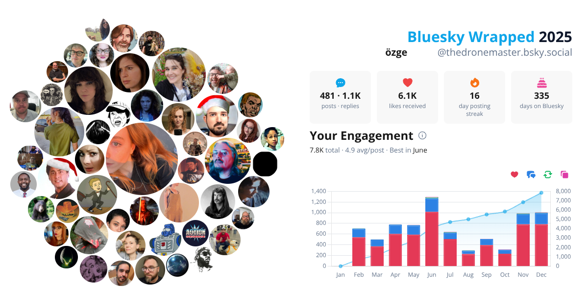 Your Bluesky Wrapped 2025 preview