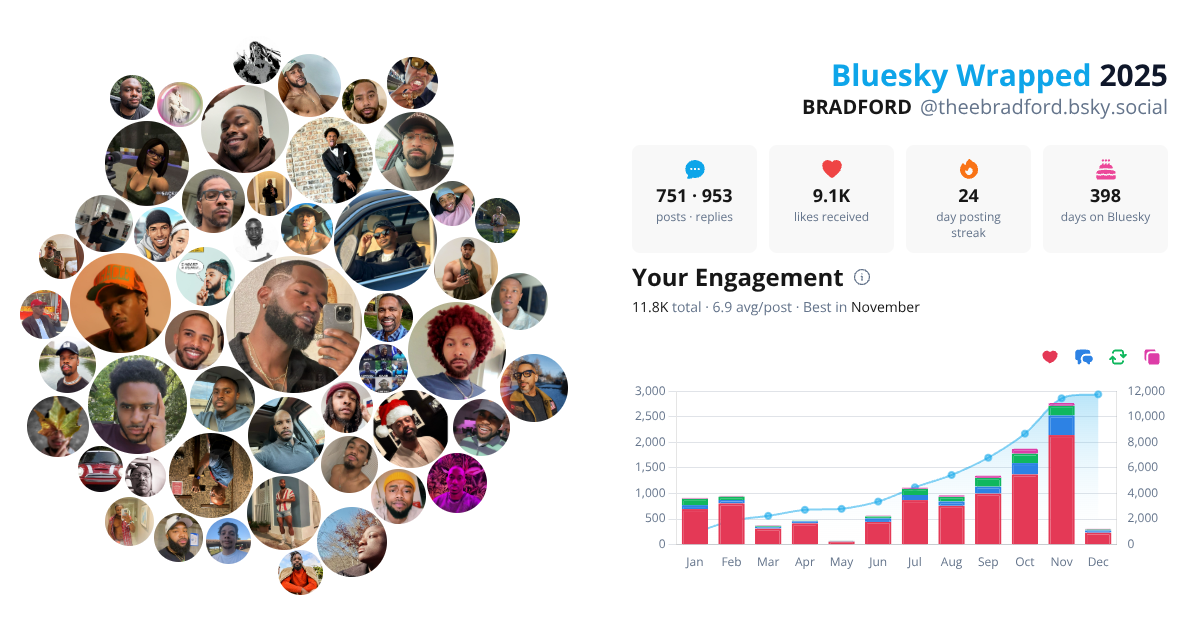 Your Bluesky Wrapped 2025 preview
