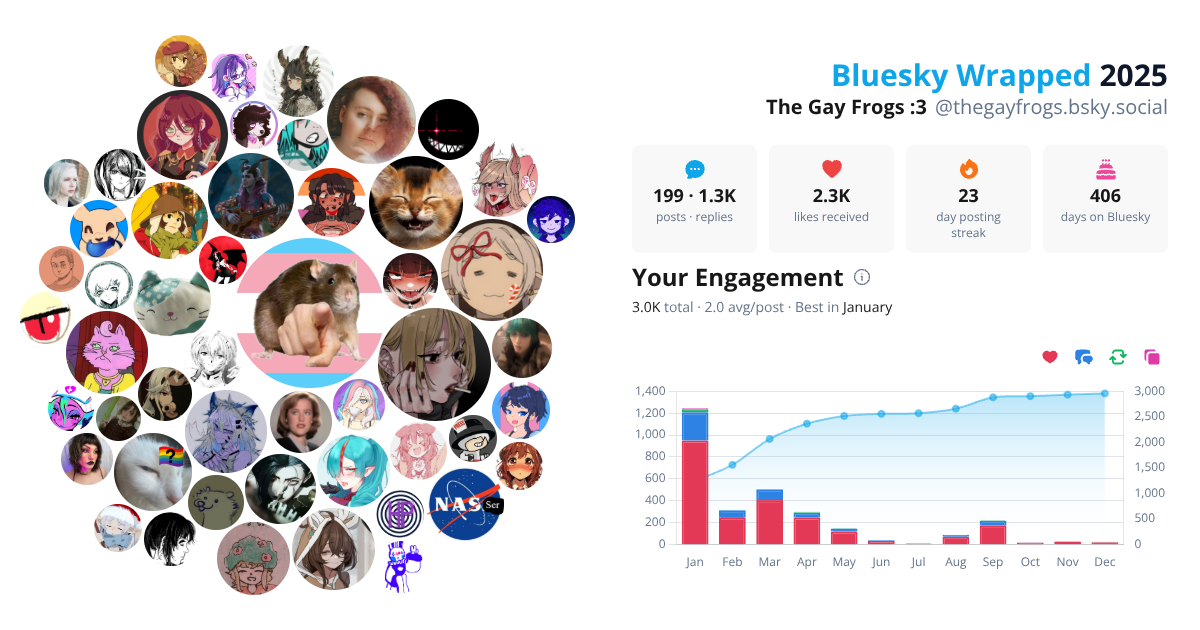 Your Bluesky Wrapped 2025 preview