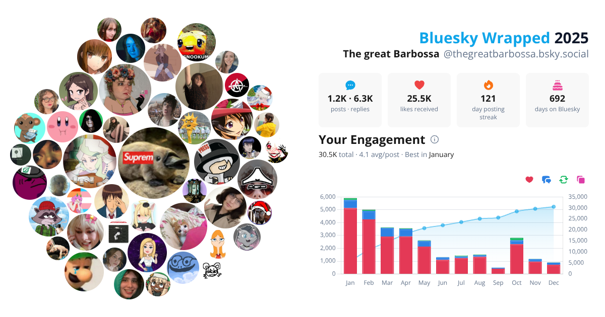 Your Bluesky Wrapped 2025 preview