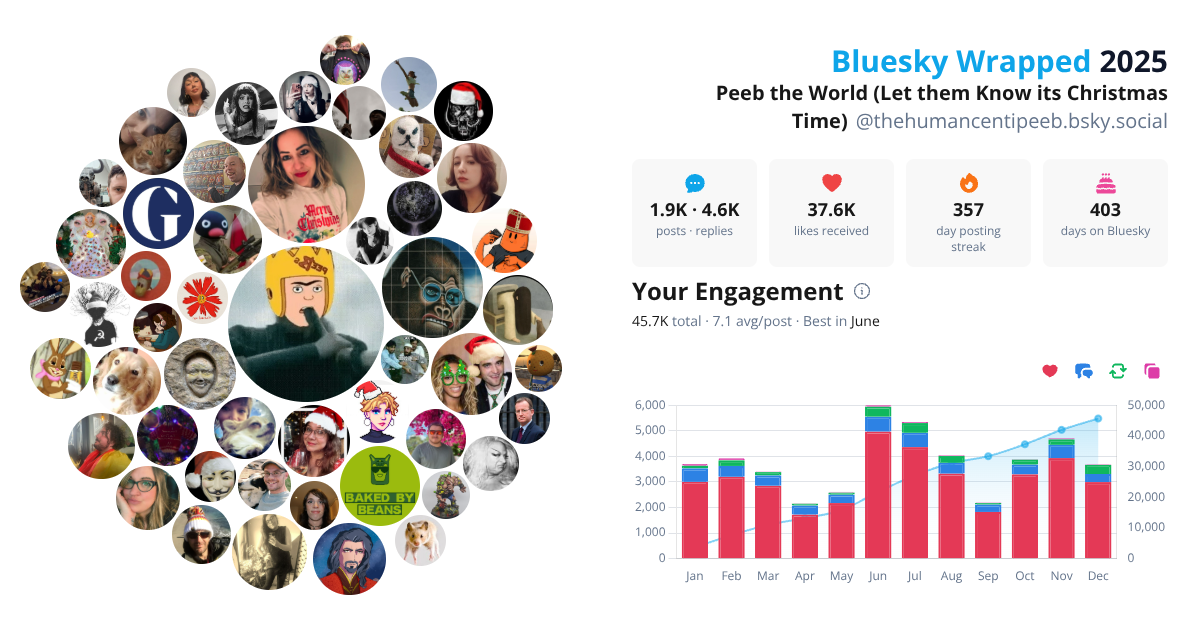 Your Bluesky Wrapped 2025 preview