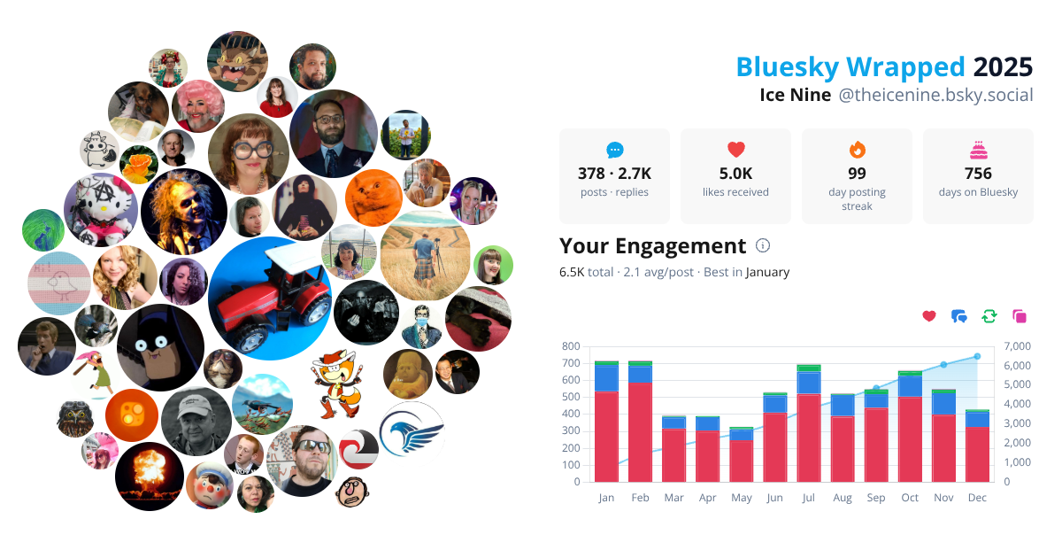 Your Bluesky Wrapped 2025 preview
