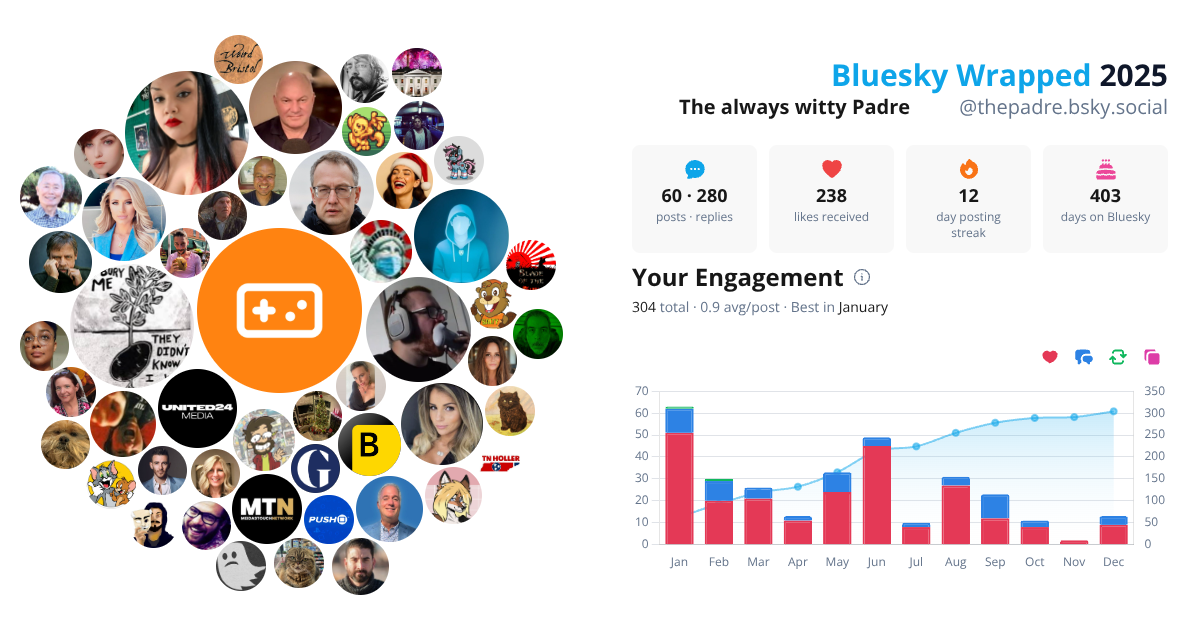 Your Bluesky Wrapped 2025 preview