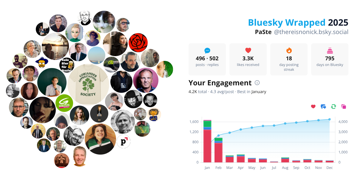 Your Bluesky Wrapped 2025 preview