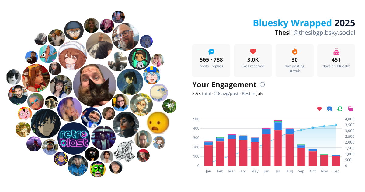 Your Bluesky Wrapped 2025 preview
