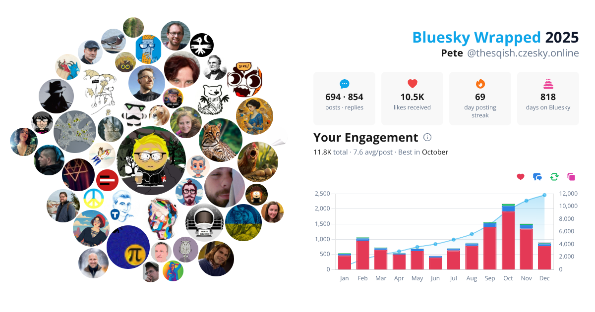 Your Bluesky Wrapped 2025 preview