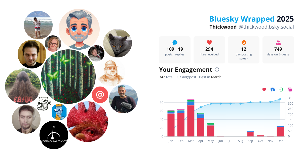 Your Bluesky Wrapped 2025 preview