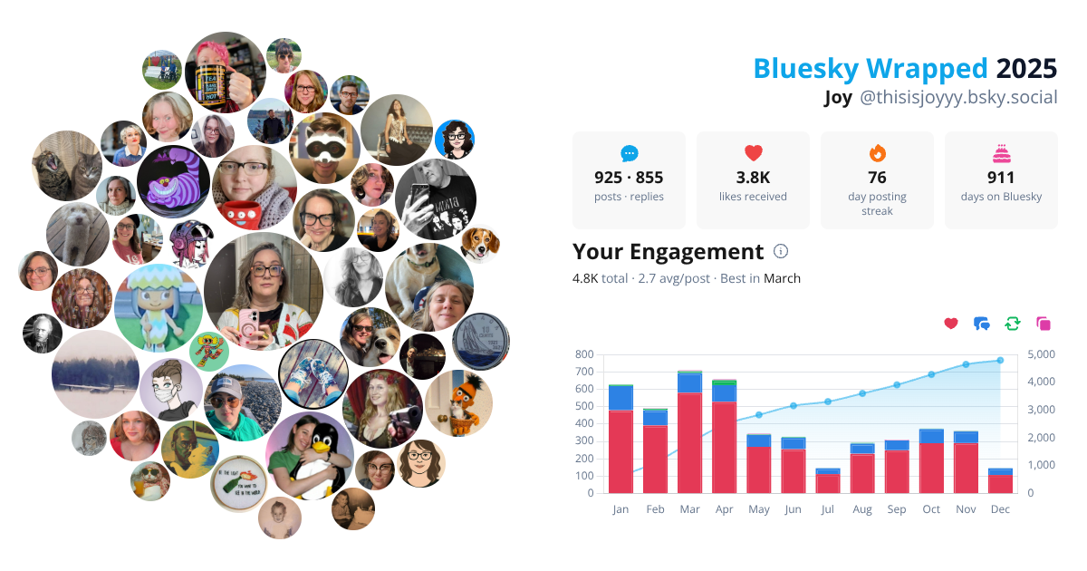 Your Bluesky Wrapped 2025 preview