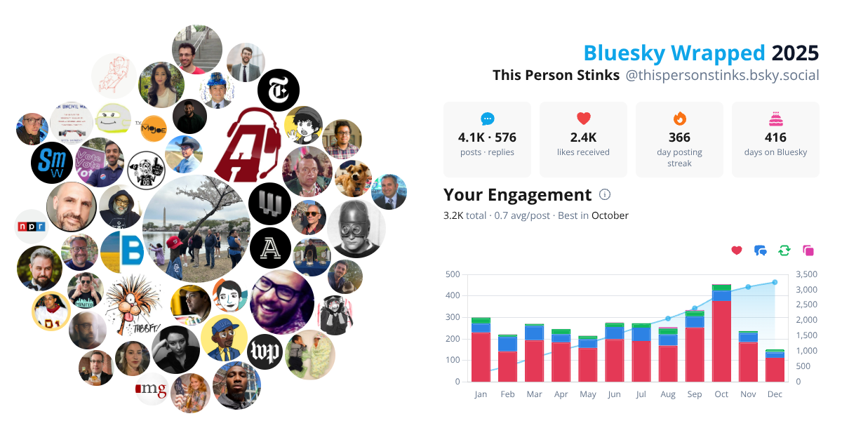 Your Bluesky Wrapped 2025 preview