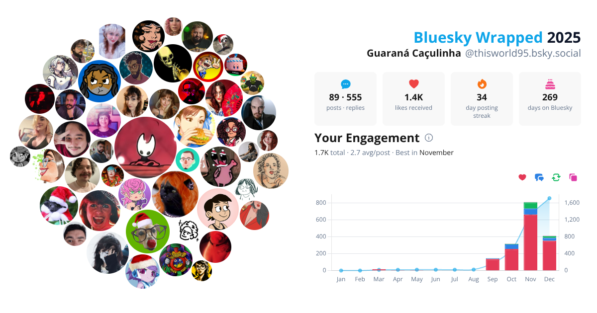 Your Bluesky Wrapped 2025 preview