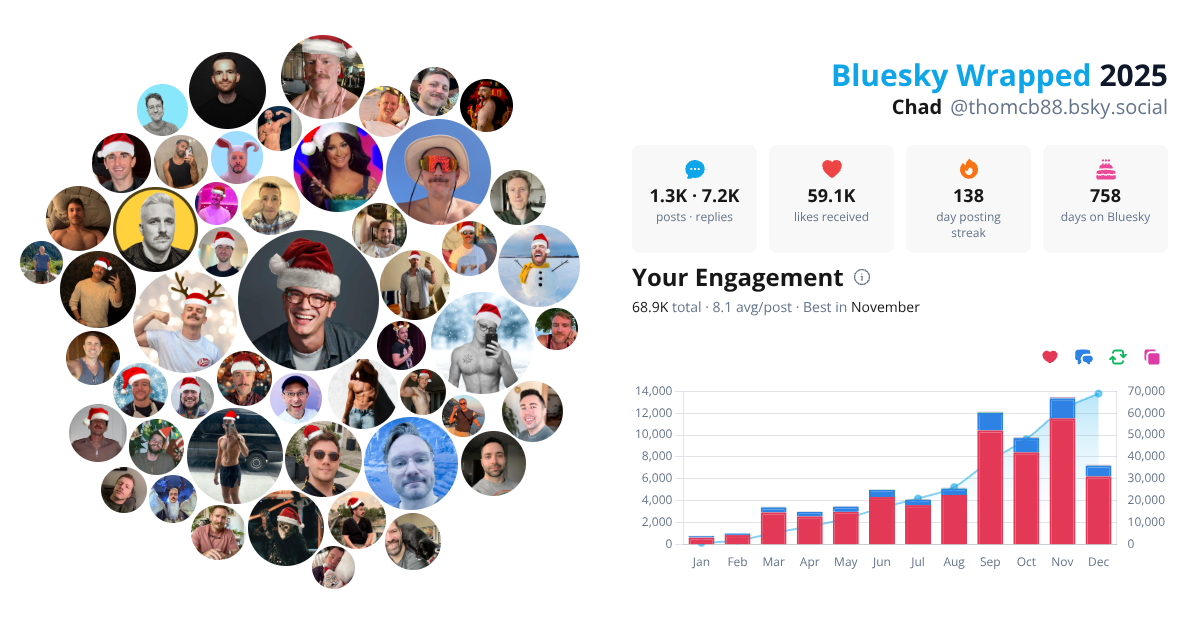 Your Bluesky Wrapped 2025 preview