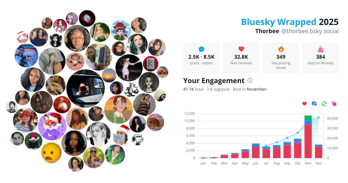 Your Bluesky Wrapped 2025 preview