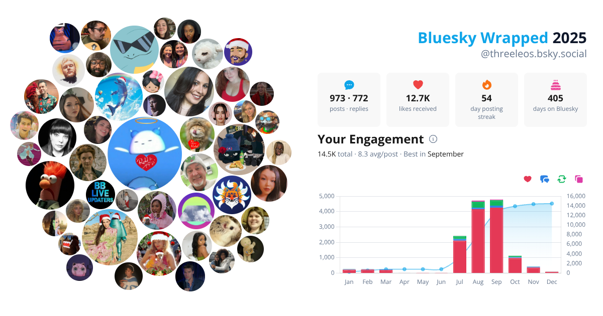 Your Bluesky Wrapped 2025 preview
