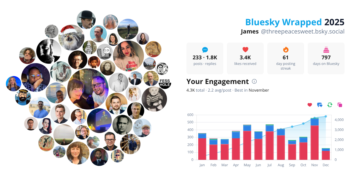 Your Bluesky Wrapped 2025 preview