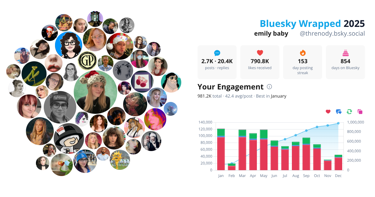 Your Bluesky Wrapped 2025 preview