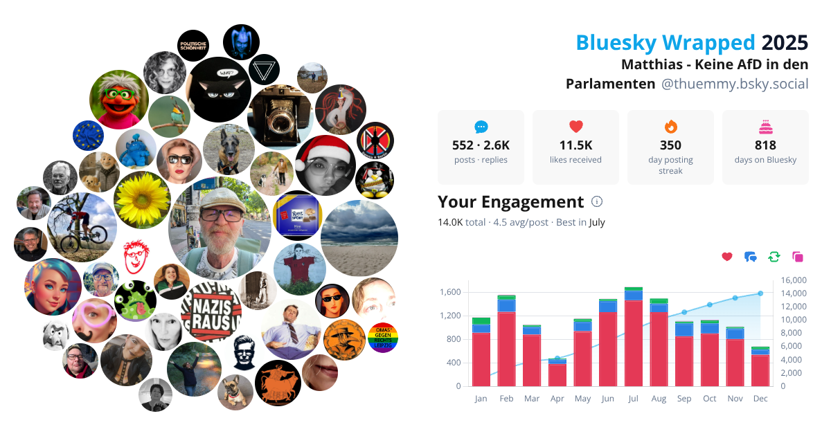 Your Bluesky Wrapped 2025 preview