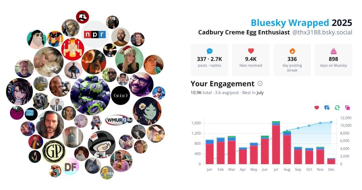 Your Bluesky Wrapped 2025 preview