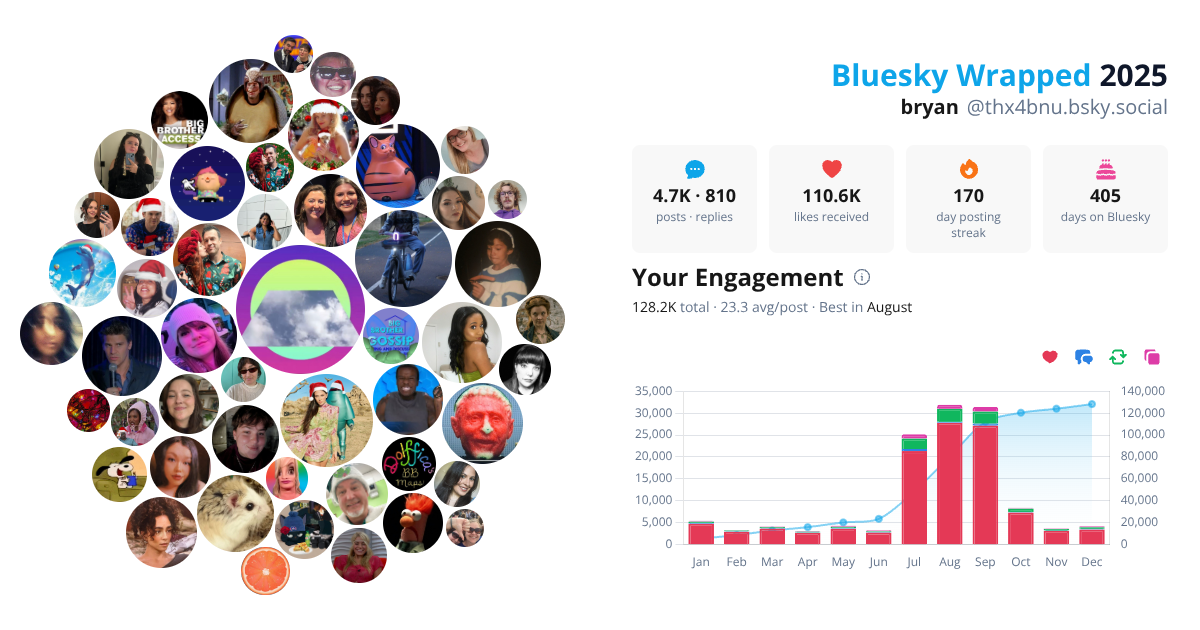 Your Bluesky Wrapped 2025 preview