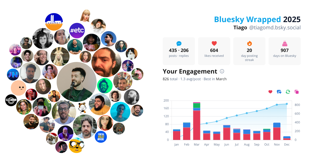 Your Bluesky Wrapped 2025 preview