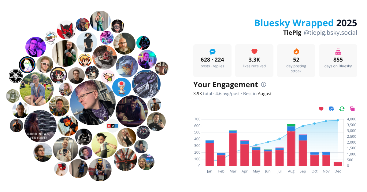 Your Bluesky Wrapped 2025 preview