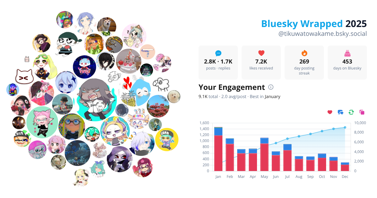 Your Bluesky Wrapped 2025 preview