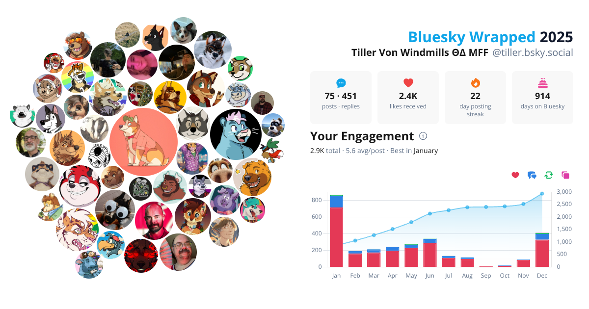 Your Bluesky Wrapped 2025 preview