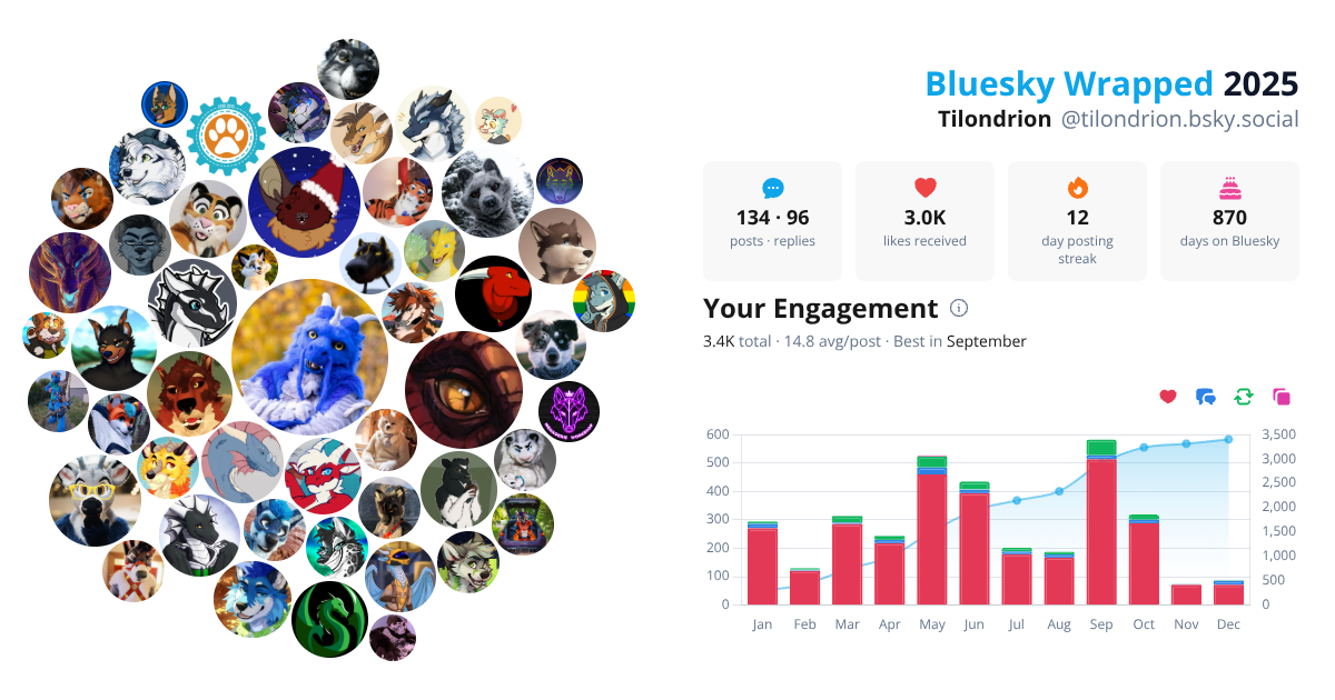 Your Bluesky Wrapped 2025 preview