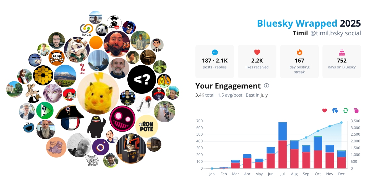 Your Bluesky Wrapped 2025 preview