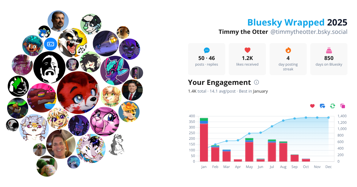Your Bluesky Wrapped 2025 preview